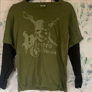 Pirates of the Caribbean Green Graphic Tee. Disney
